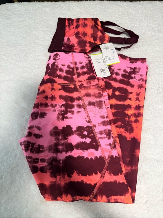 Mi Pants - Mi Tie-Dye Leggings & Crop Top Set - Pink & Burgundy